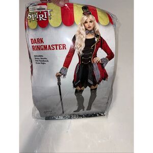 WOMAN SPIRIT DARK RINGMASTER HALLOWEEN COSTUME SZ SM 2-8~CUTE,NO KNEE HIGHS SEXY